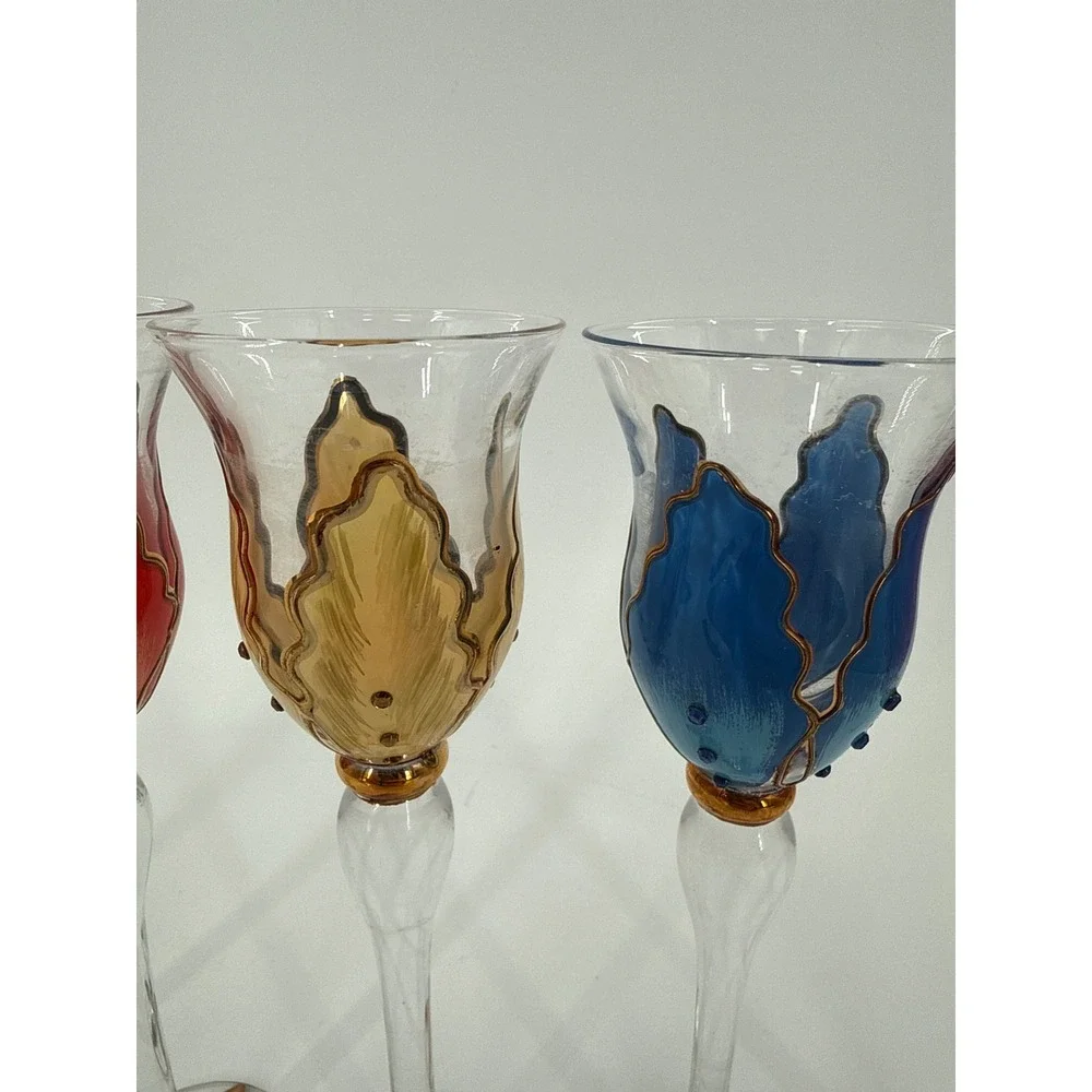 Hand Painted Wine Glass Set 7.5